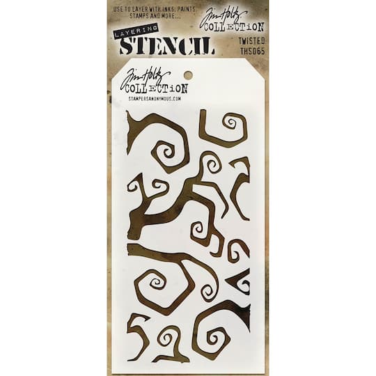 Stampers Anonymous Tim Holtz&#xAE; Twisted Layered Stencil, 4&#x22; x 8.5&#x22;